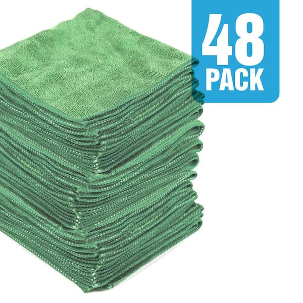 16x16 Green Color Microfiber Towels