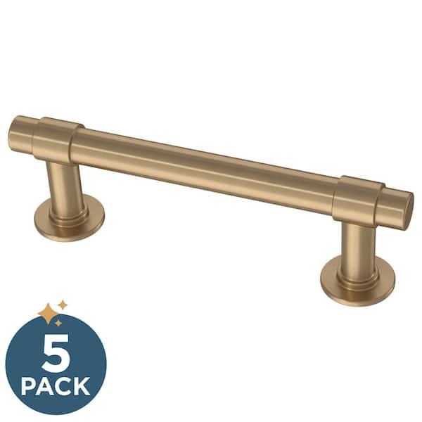 Franklin Brass 5-Pack 3 in. (76mm) Classic Cabinet Bar Pulls in Champagne Bronze with Antimicrobial Properties