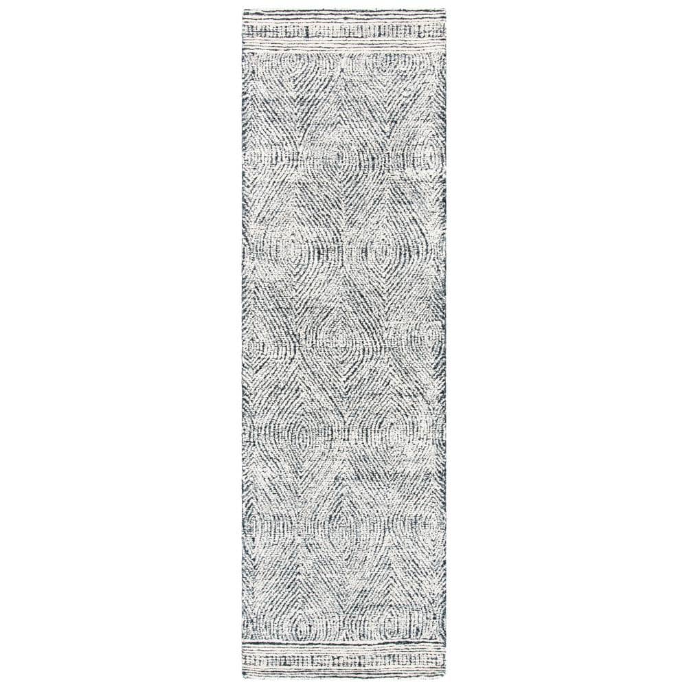 Abstract Ivory/Charcoal 2 ft. x 12 ft. Geometric Runner Rug price history on PriceWatchPro