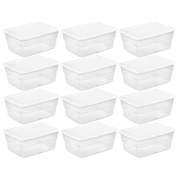 9 qt. Plastic Storage Bin Kitchen Organization in Clear (2-Pack)
