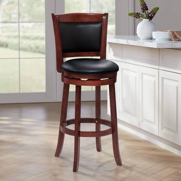 dark cherry wood bar stools