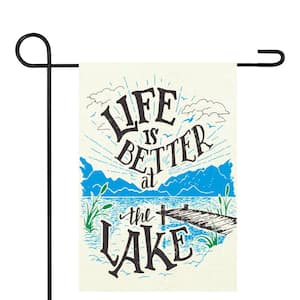 12.5 in. x 18 in. Life is Better at the Lake Outdoor Garden Flag