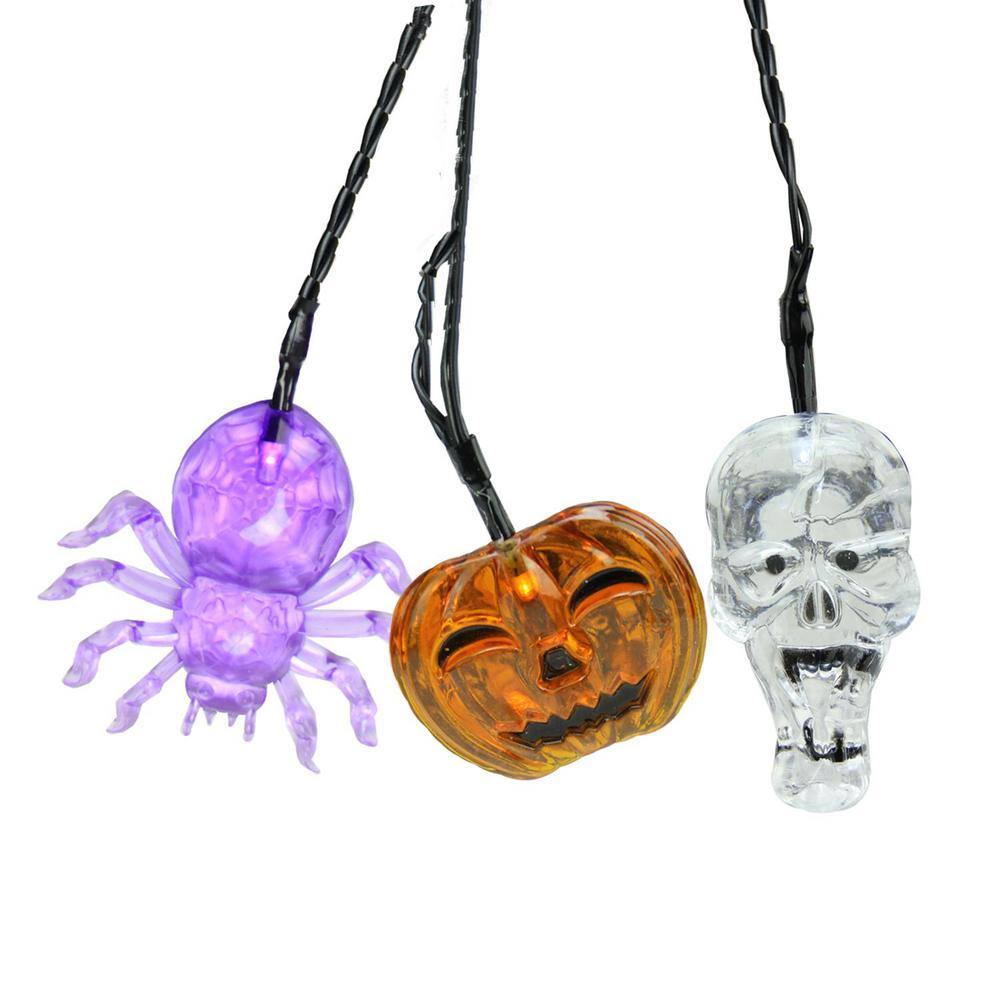 Northlight LED Battery Operated Skull, Spider and JackoLantern