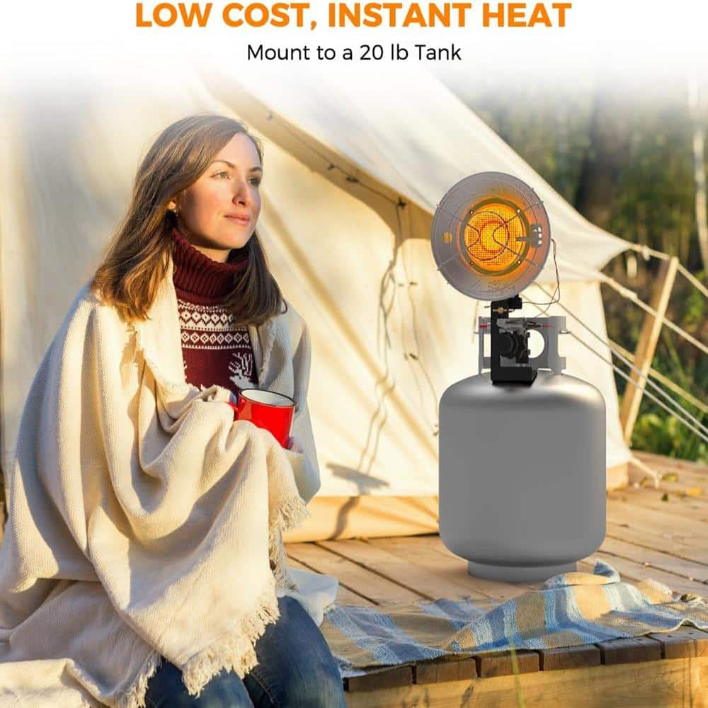 Camplux Heavy Duty Steel Outdoor Propane Tanktop Heater with Tip-Over Switch