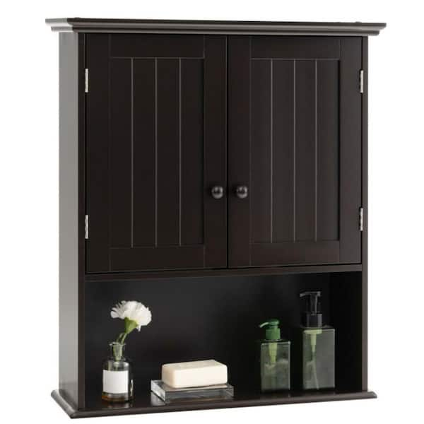 Bunpeony 23.5 in. W x 8 in. D x 28 in. H 2-Door Bathroom Storage Wall ...