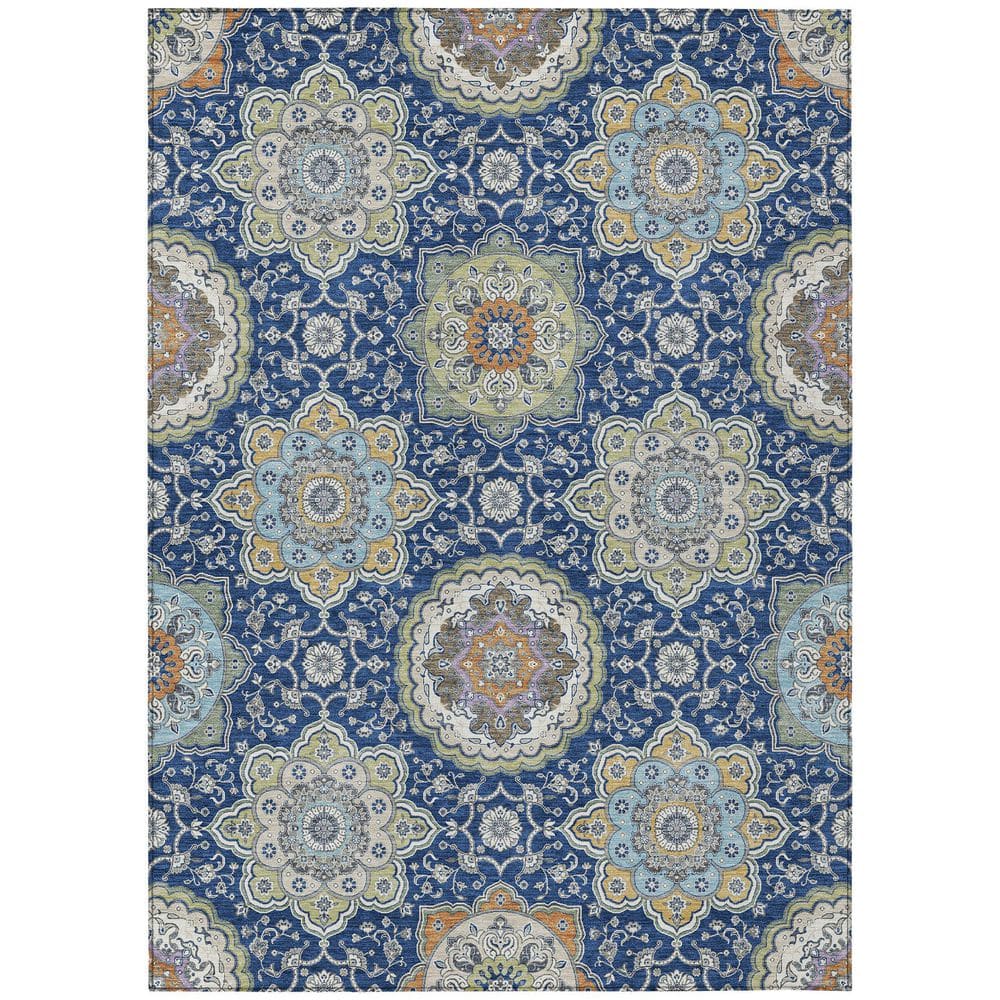 Chantille Machine Washable Indoor/Outdoor Abstract ACN2667 Navy 3 ft. x 5 ft. Area Rug price history on PriceWatchPro