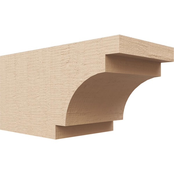 Ekena Millwork 6-in. x 6-in. x 12-in. Mediterranean Woodgrain, Primed Tan Timberthane Polyurethane Rafter Tail Brace