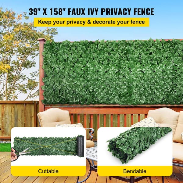 Outsunny 118 x 39 Artificial Privacy Fence Screen Faux Hedge Leaf Ivy  Vine Leaf Decoration, Dark Green - 118 L x 39.25 H - On Sale - Bed Bath &  Beyond - 34997577