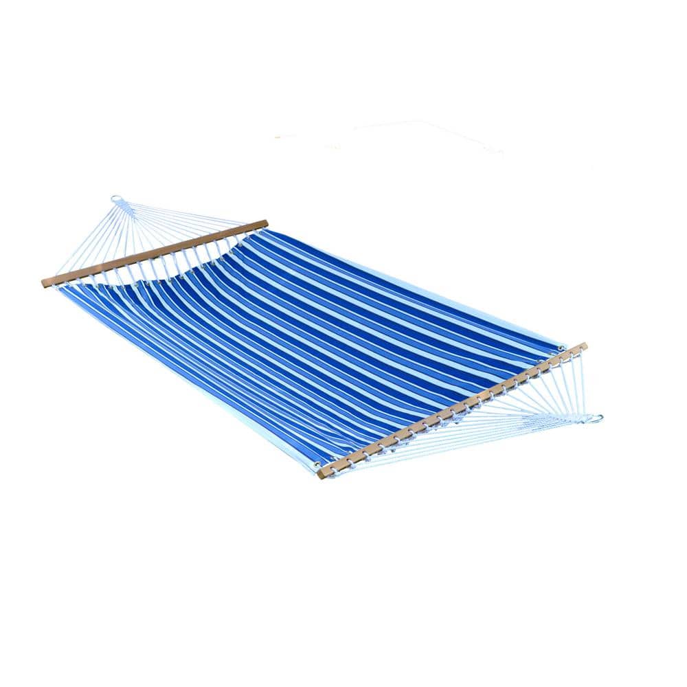 Blue and White Striped 13' Polyester Hammock Bed
