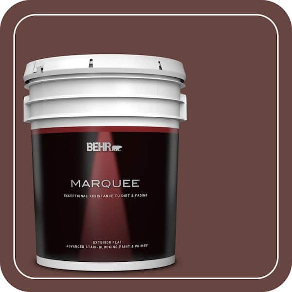 BEHR MARQUEE 5 gal. #S-G-730 Tawny Port Flat Exterior Paint & Primer