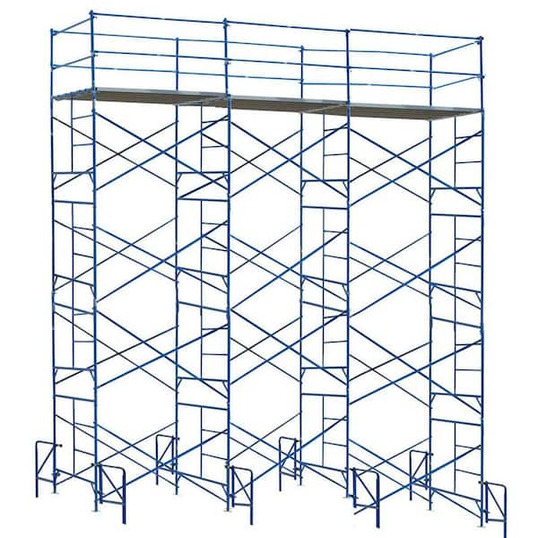 PRO-SERIES 20 ft. x 21 ft. x 5 ft. 4-Story Commercial Grade Scaffolding Set Guard Rail System and Outriggers-DISCONTINUED