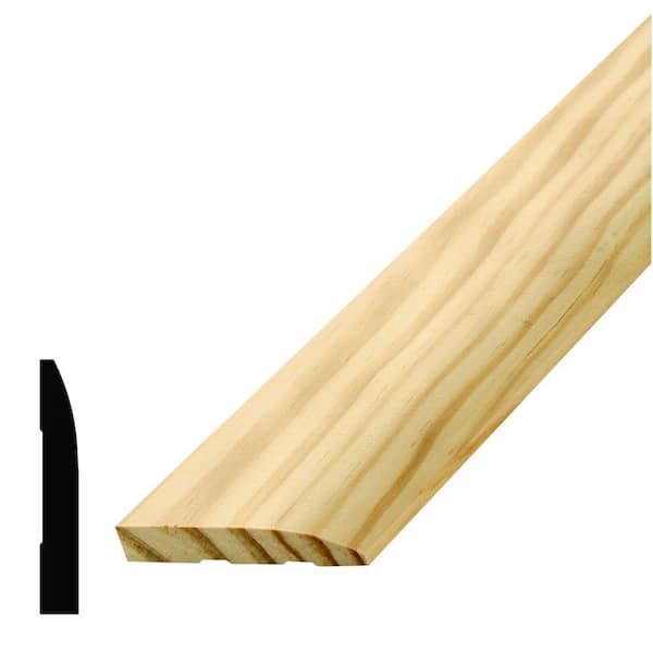 Alexandria Moulding LWM 724 7/16 in. x 2-3/4 in. Pine Wood Baseboard Moulding