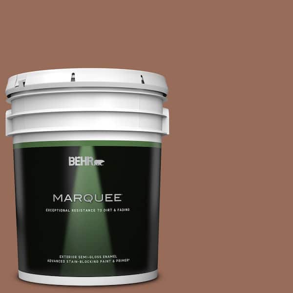 BEHR MARQUEE 5 gal. #S200-6 Timeless Copper Semi-Gloss Enamel Exterior Paint & Primer