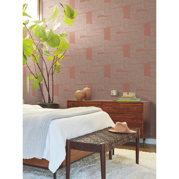 York Wallcoverings Pink and Glint Zulu Thread Textured Non-Pasted Paper  Wallpaper AG2031 - The Home Depot