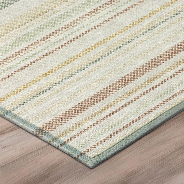 Chantille Machine Washable Indoor/Outdoor Abstract ACN3106 Cream 2 ft. x 7 ft. Runner Rug