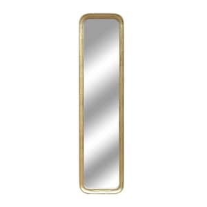 Gold 14.1 in. W x 57.3 in. H Modern Rectangular Metal Framed Full Length Wall Mirror