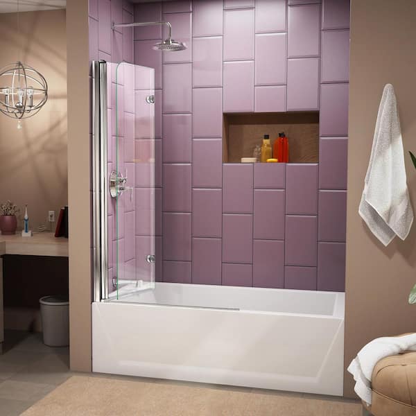 Dreamline Aqua Fold 36 In X 58, Home Depot Frameless Bathtub Doors