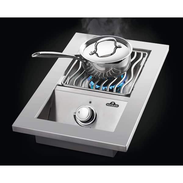 Built-In 500 Series 13.5 in. 1-Burner Natural Gas Grill in Stainless Steel with Cover