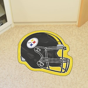 Pittsburgh Steelers Black 3 ft. x 2 ft. Mascot Helmet Area Rug
