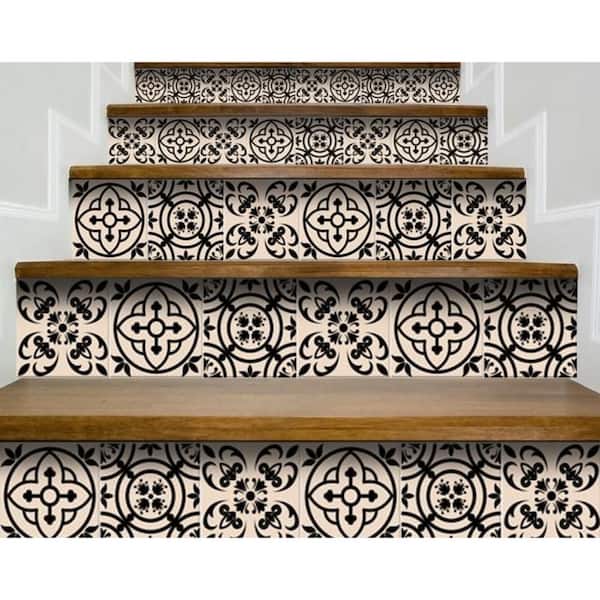HomeRoots Amelia Brown 4 in. x 4 in. Vinyl Peel and Stick Tile (2.67 sq. ft./Pack)