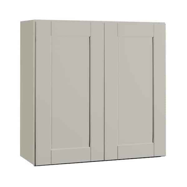 Hampton Bay Shaker Dove Gray Stock Assembled Wall Kitchen Cabinet (30 in. x 30 in. x 12 in.)