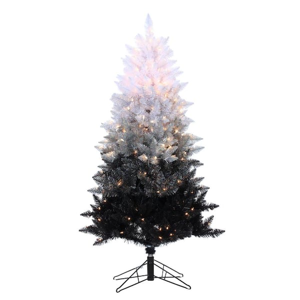 Sterling 5-Foot Vintage Black Ombre Spruce with 250 clear lights