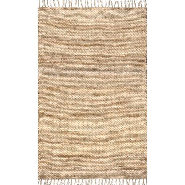 RUGS USA nuLOOM Dahlia Casual Jute Tassel Natural Doormat 3 ft. x 5 ft