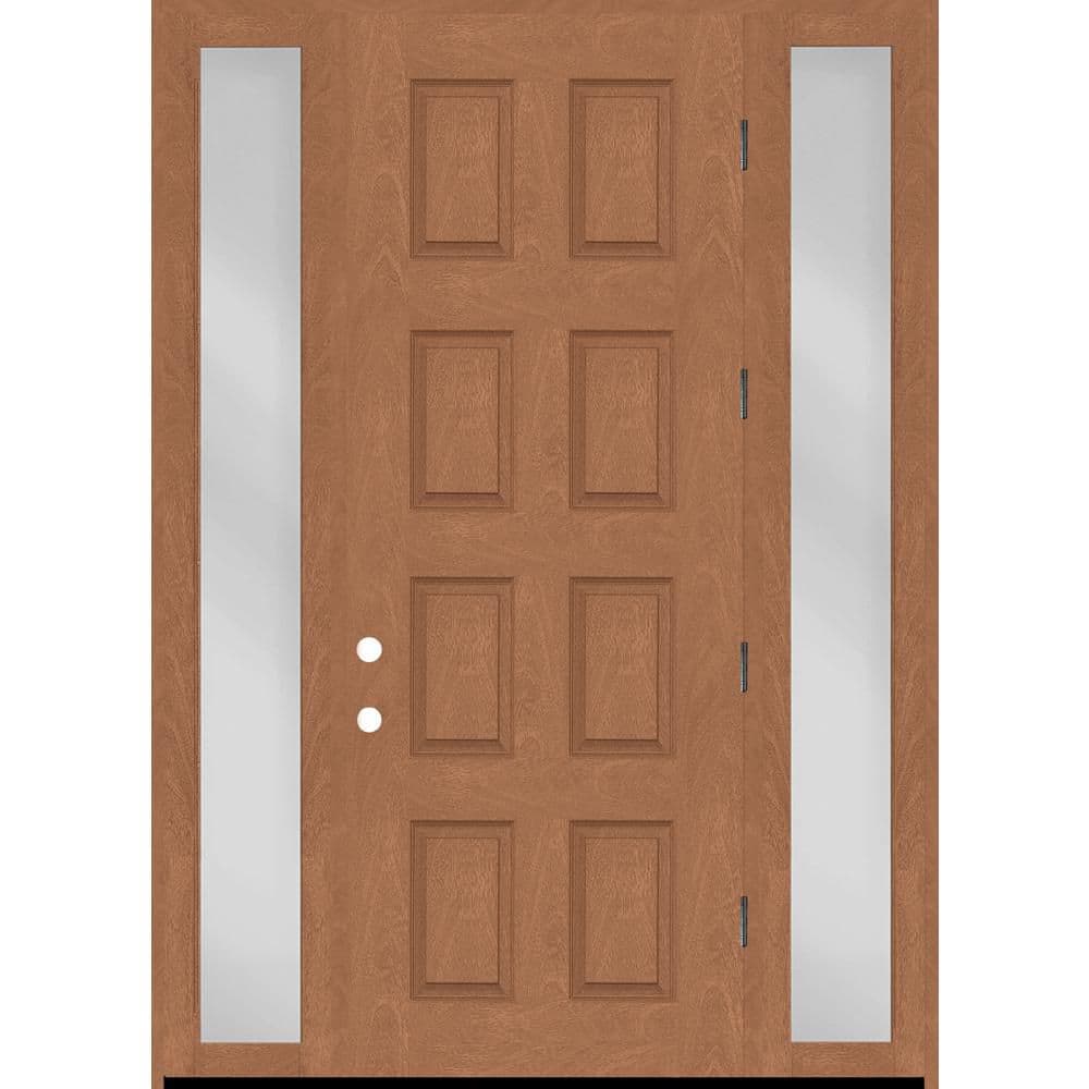 Regency 64 in. x 96 in. 8-Panel LHOS Autumn Wheat Mahogany Fiberglass Prehung Front Door w/12 in. SLs w/ 6-9/16 Jamb price history on PriceWatchPro