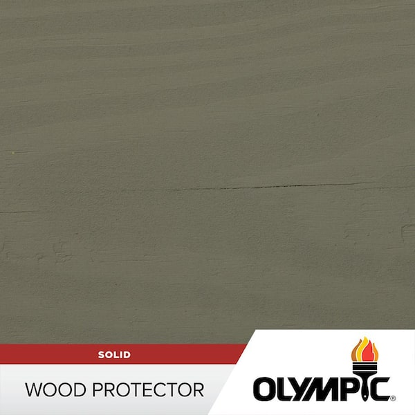Olympic Wood Protector 1 gal. SC-1081 Stonehedge Exterior Solid Stain Plus Sealer in One
