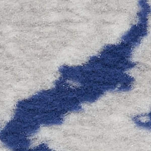 8 ft. x 12 ft. Blue Floral Washable Area Rug