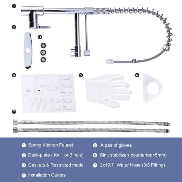 Pfister Zuri Polished Chrome 1-Handle Deck-Mount Pre-rinse Handle Kitchen Faucet (Deck Plate Included) Pfister Zuri Polished Chrome 1-Handle Deck-Mount Pre-rinse Handle Kitchen Faucet (Deck Plate Included)