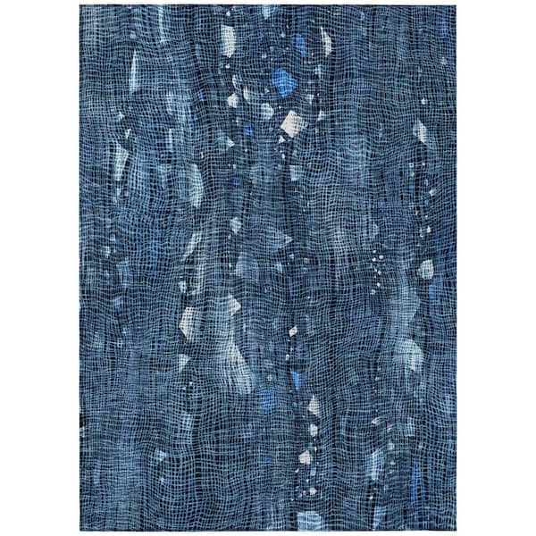 Addison Rugs Chantille Machine Washable Indoor/Outdoor Abstract ACN2092 Blue 2 ft. 6 in. x 3 ft. 10 in. Area Rug