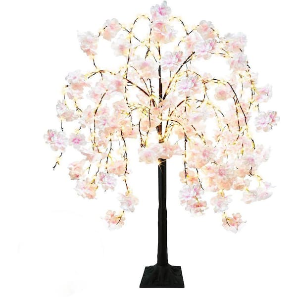4 ft. Artificial Cherry Blossom Tree with 360 LED Lights 8 Modes