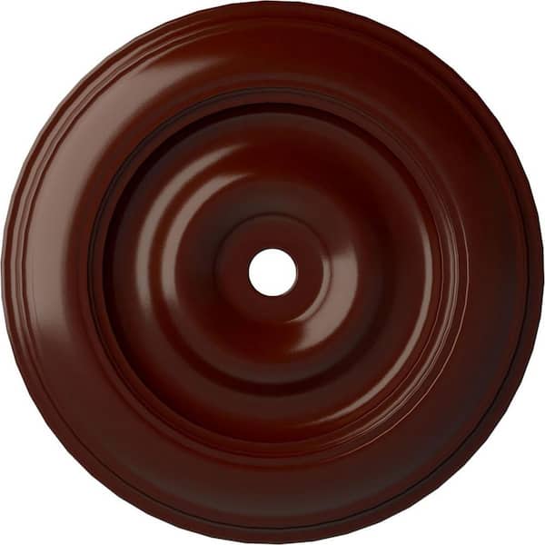 Ekena Millwork 4" x 44-1/2" x 44-1/2" Polyurethane Classic Ceiling Medallion, Brushed Mahogany