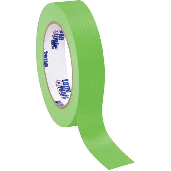 TAPE LOGIC 1 in. x 180 ft. Light Green Masking Tape 12-Pack