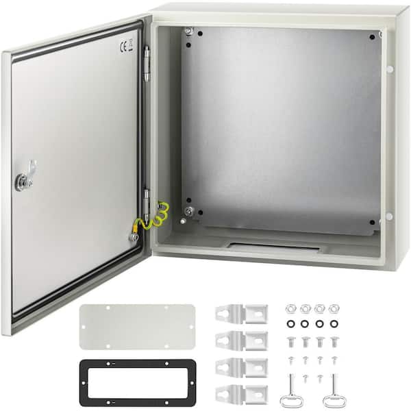 Electrical Enclosure 20 in. x 20 in. x 6 in. NEMA 4X Carbon Steel IP66 Waterproof and Dustproof Electrical Junction Box