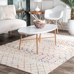 Blythe Modern Moroccan Trellis 5 ft. x 8 ft. Light Multi Area Rug