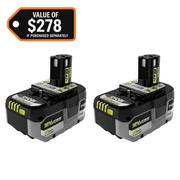 ONE+ HP 18V HIGH PERFORMANCE Lithium-Ion 6.0 Ah Battery (2-Pack)