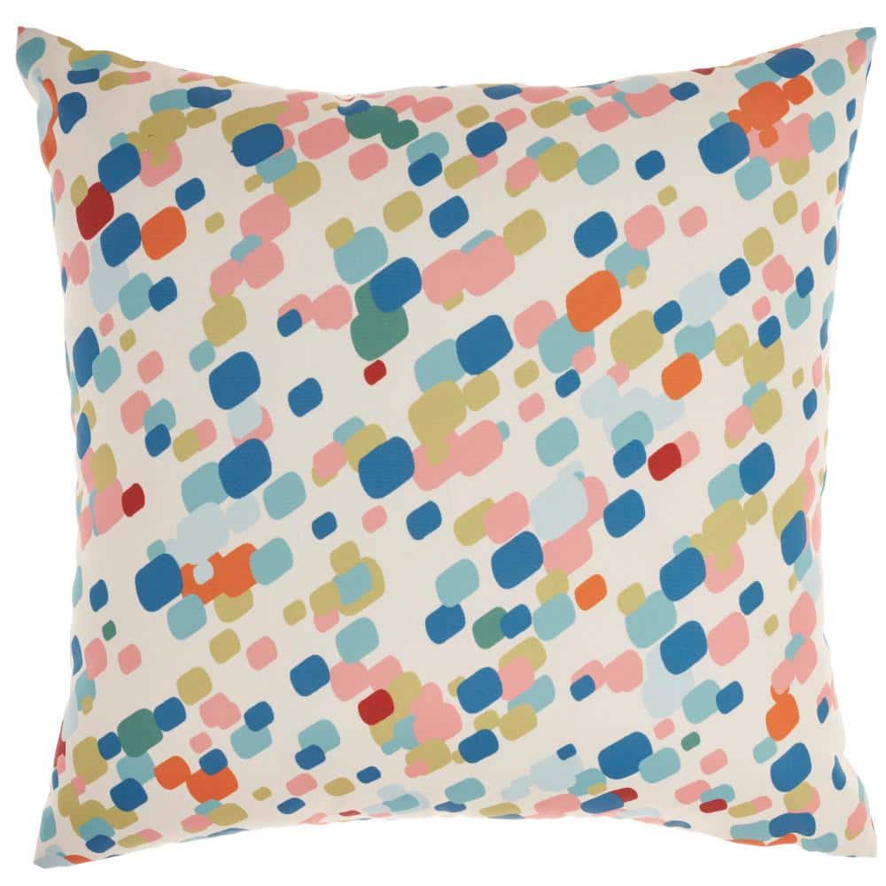 Waverly Multicolor 20" x 20" Polyester Indoor/Outdoor Throw Pillow
