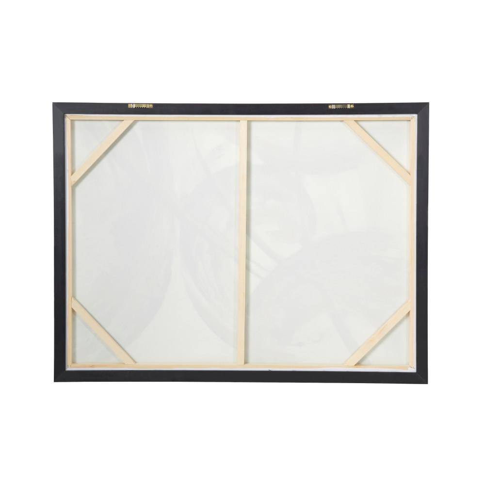 Gold and Gray Abstract Canvas Wall Art with Fir Wood Frame