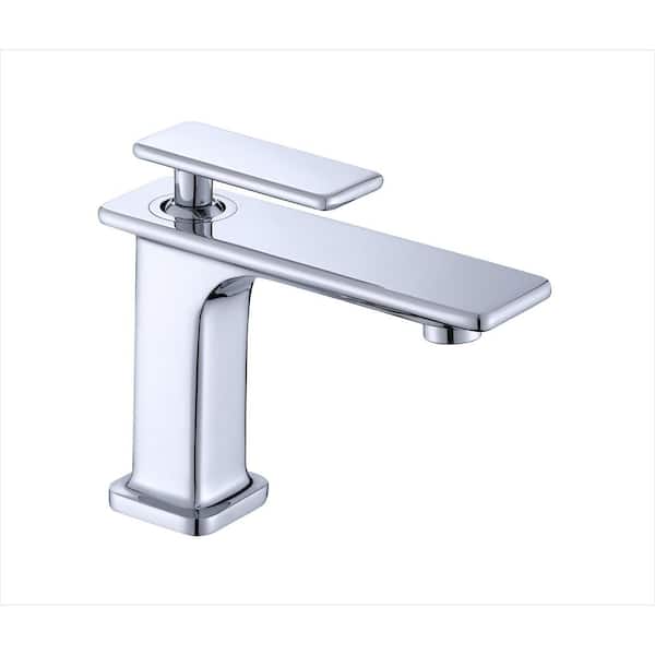 Single-Handle Single-Hole Bathroom Faucet Chrome