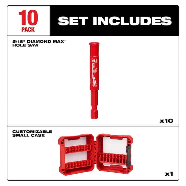 5/16 in. Diamond Max Hole Saw (10-Pack)