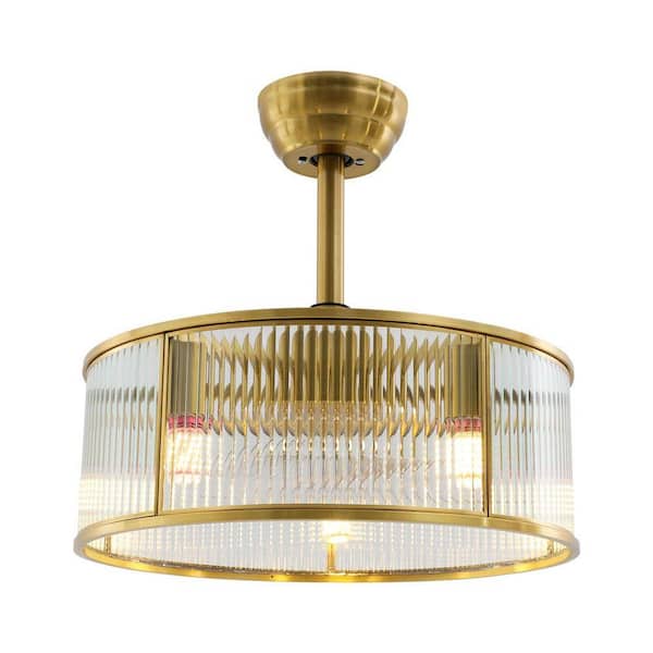 18 in. Indoor Gold Modern Reversible 6-Speed Ceiling Fan with Remote for Bedroom Living Room, No Bulbs Included