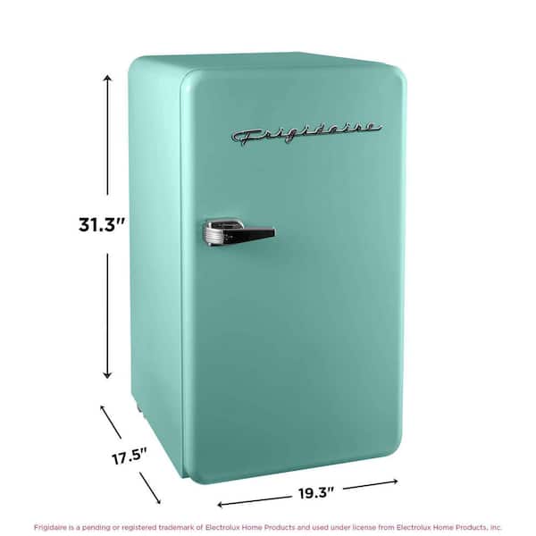 3.2cu. ft. Retro Mini Refrigerator in Mint Green with Freezer