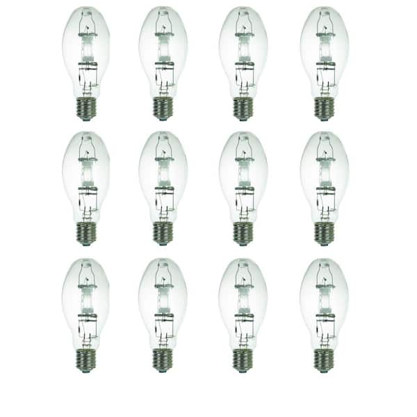 Sunlite 250-Watt ED28 Metal Halide Mogul Base (E39) 21,000 Lumens Clear HID Light Bulb in Cool White 4000K (12-Pack)