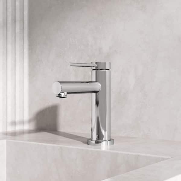 VIGO Jewel 6 in. Single-Hole Single Handle Bathroom Faucet in