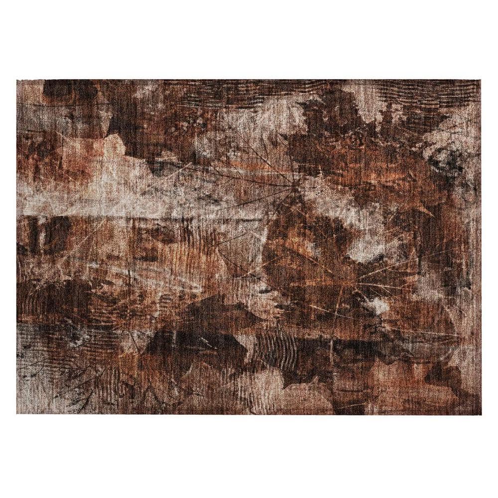 Orange 2 ft. x 3 ft. Woven Floral Rectangle Indoor/Outdoor Area Rug price history on PriceWatchPro