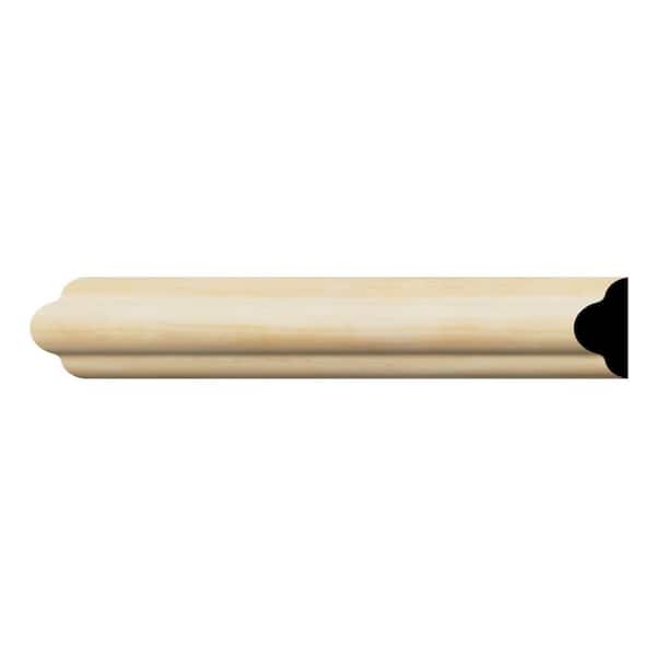 Ekena Millwork WM1215 0.56 in. D x 1.25 in. W x 96 in. L Wood (Pine) Chair Rail Moulding