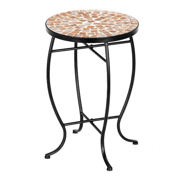 Winado Metal and Ceramic Tile Mosaic Patio Bistro Table 922185631971 ...