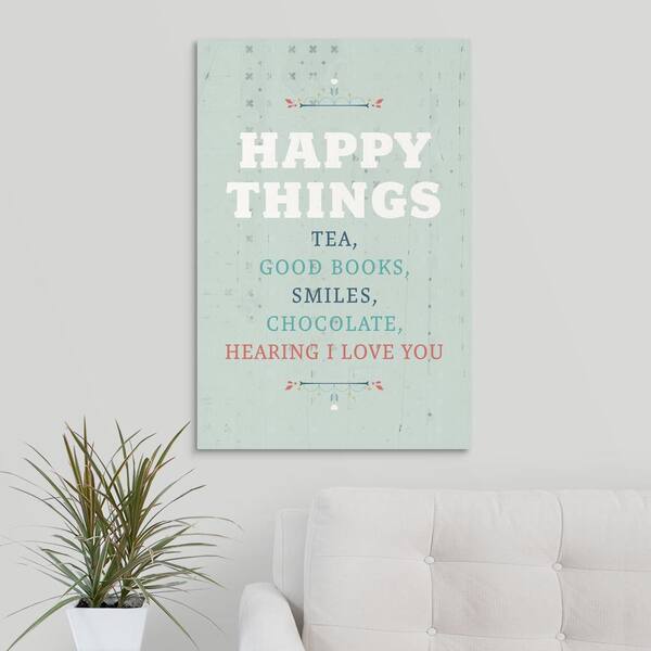 GreatBigCanvas "Happy Things" by American Flat Canvas Wall Art